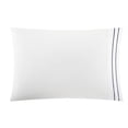 thumbnail image 5 of Chic Home Santorini Cotton Comforter Set Dual Stripe Embroidered Border Hotel Collection Bed In A Bag Bedding - Includes Sheets Pillowcases Decorative Pillow Shams - 8 Piece - Queen 92x96, Navy, 5 of 6