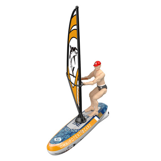 Remote Control Anti-Capsize Swing Sailboat Toy for Kids 8+, 2.4G RC 30M Range, 220mm Plastic Hull with UV Printed Shell, 3.7V Battery 15min Runtime, Water-Activated Power, for Indoor/Outdoor Pools -