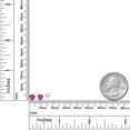 thumbnail image 6 of Gem Stone King 10K White Gold Pink Created Sapphire Stud Earrings for Women | 1.20 Cttw | Gemstone September Birthstone | Heart Shape 5MM, 6 of 6