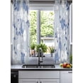 thumbnail image 2 of Blue White Floral Sheer Curtains 45 Inch Length 2 Panels Set for Living Room/Bedroom, Spring Botanical Leaves Farmhouse Kitchen Curtains Grommet Semi-Sheer Curtains Drapes Window Treatments 42"x45"x2, 2 of 7