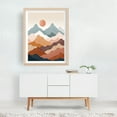thumbnail image 3 of Serene Mountain Sunset Abstract - Illustration Abstract Mountain Minimalist Landscape Geometric Boho Nature Unframed Wall Art Print 6 x 8 inches, 3 of 4