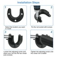 thumbnail image 4 of Uxcell Stainless Steel Closet Rod Bracket, 1-1/2 Inch Dia U-Shaped Closet Pole Socket with Screws, Black 6 Pack, 4 of 5
