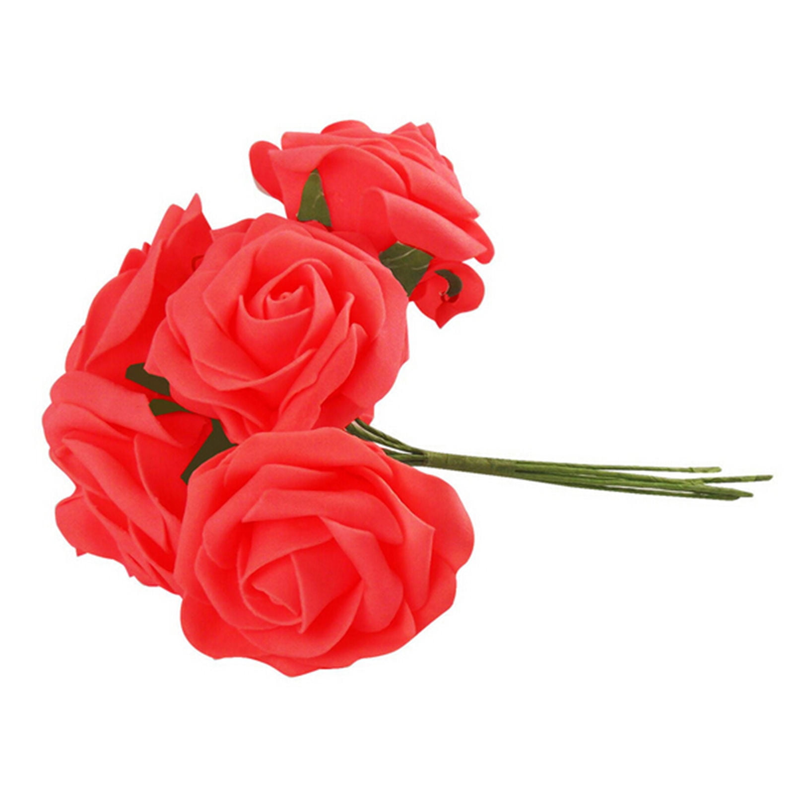 white foams with red rose