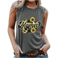thumbnail image 1 of Birdeem T-Shirt Mode Femme Imprimé Col Rond Confortable Fête des Mères Blouse Sans Manches Décontractée, 1 of 5
