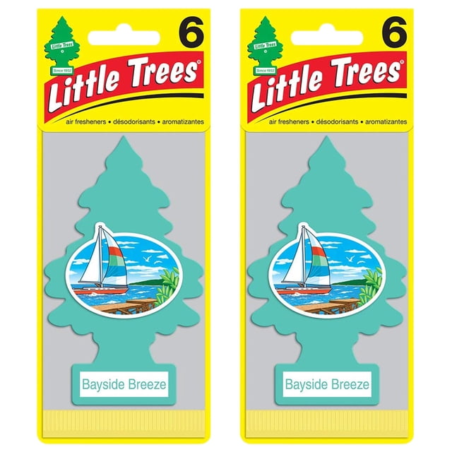Ambientador Colgante De Cartón Para El Hogar Y La Oficina De Little Trees Bayside Breeze (Paquete De 12)