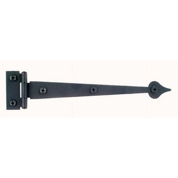 STRAP HINGE 10" BLK IRON (Pack of 1)