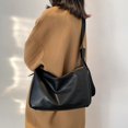 thumbnail image 2 of Bolso de hombro de gran capacidad, bolso cruzado de PU para estudiantes, bolso de viaje, bolso de mensajero de estilo retro, bolso grande, 2 of 6