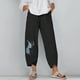 thumbnail image 2 of Moda Mujer Verano Casual Suelto Algodón Y Lino Bolsillo Impresión Pantalones Pantalones Fridja alkflakhf33401, 2 of 4