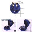 thumbnail image 5 of Jewelry Box Round Jewelry Box In Gypsophila Cord (1 Dark Blue Ring Box), 5 of 5