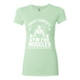 thumbnail image 2 of Dwight Schrute's Gym for Muscles Pop Culture Womens Slim Fit Junior Tee, Mint, Small, 2 of 3