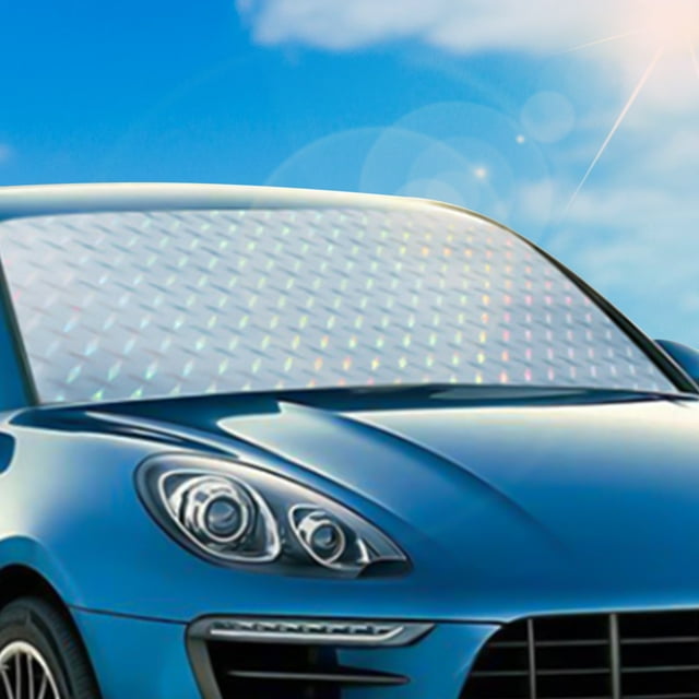 LSLJS Accordion Car Sun Shade Windshield | Reflective Car Shade Front Windshield Blocks Harmful Rays | Automotive Car Accessories Interior Keeps Your Vehicle Cool, Windshield Sun Shade