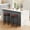 Brown, variant on 24-Inch Counter Height Swivel Bar Stools (Set of 2) with Footrest, Modern Round Stools Upholstered in PU Leather with Metal Frame, Backless Design for Kitchen Island, Black/Brown