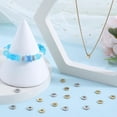 thumbnail image 4 of 20Pcs 2 Colors Brass Micro Pave Clear Cubic Zirconia Bead Spacers Flat Round Platinum & Golden 8x2mm Hole: 3mm 10pcs/color, 4 of 6