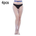 thumbnail image 2 of Medias de rejilla de cintura alta para mujer, medias de rejilla de cintura alta transparentes, talla única, 2 of 5