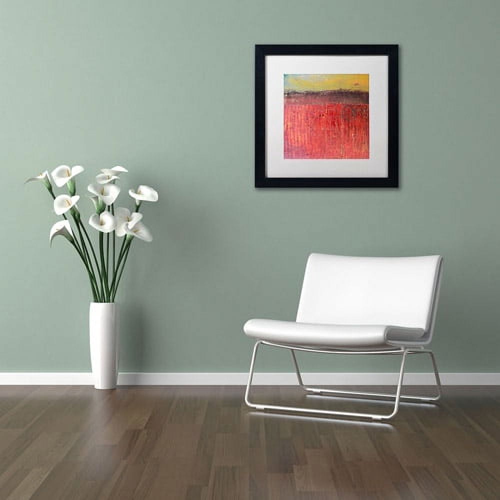 Trademark Fine Art "Cranberry Bog" Canvas Art by Michelle Calkins, White Matte, Black Frame