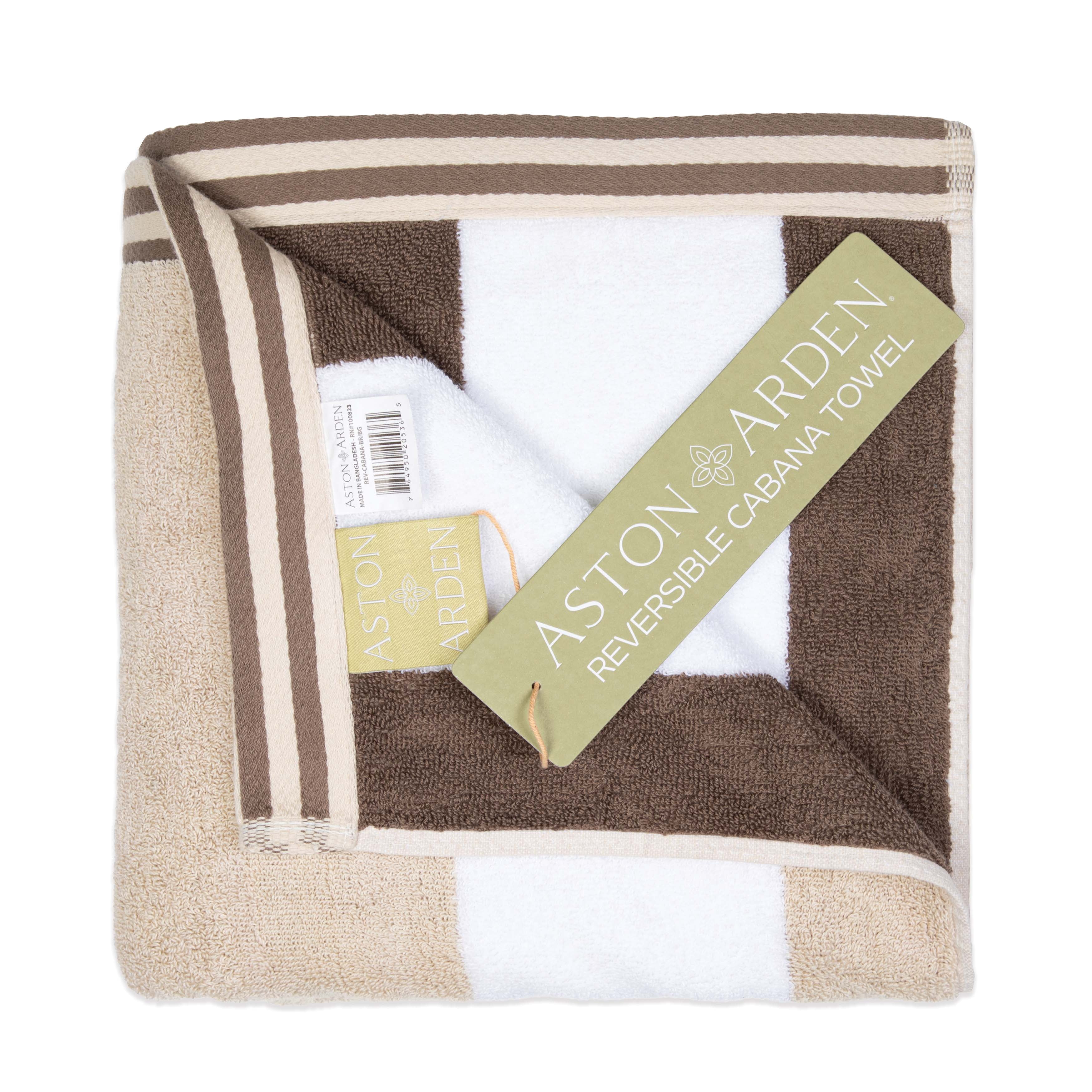 Aston & Arden Reversible Beach Towel 35x70 Brown/Beige