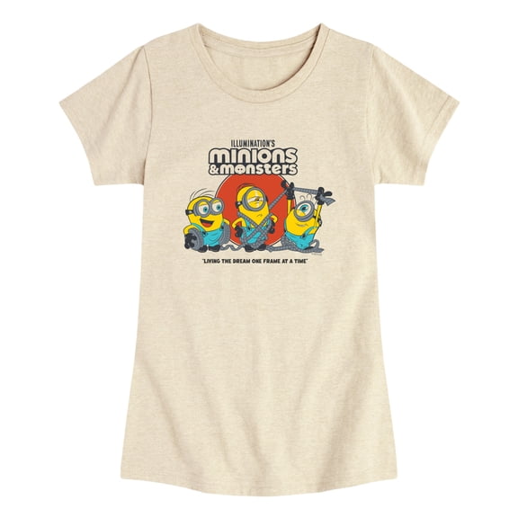 Minions & Monsters - Living the Dream - Toddler Girls Fitted Short Sleeve T-Shirt