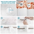 thumbnail image 4 of No Hook Shower Curtain, Coastal Coral Shower Curtains for Bathroom with See Through Top Window, Orange White Ocean Marine Nautical Beach Waterproof & Washable Bath Curtain Stall 48"x72", 4 of 9