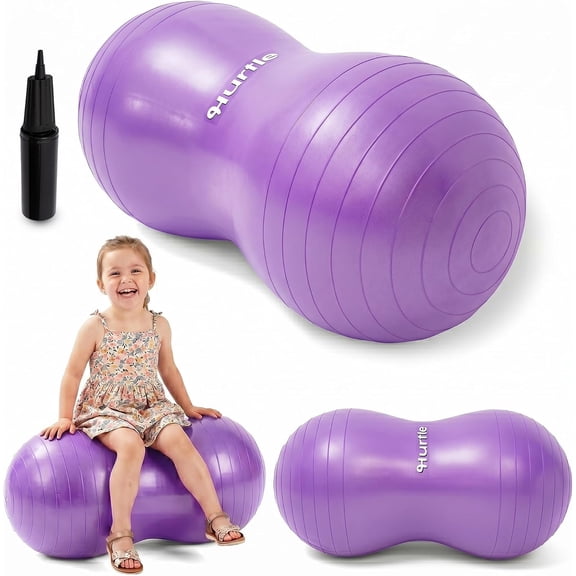 ZJTERPeanut Shaped Exercise Ball, Yoga Active Seat, Bounce Balance Desk Chair, Wiggle Flexible Sitting Ball for Kids, Boys, Girls and Adults