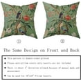 thumbnail image 6 of Green Chinoiserie Pillow Cover 18x18 Inch Vintage Bird Flower Throw Pillow Covers Farmhouse Floral Decorative Pillowcase Outdoor Square Cushion Cover for Couch Sofa Bedroom Decor (Pack of 2), 6 of 7