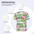 thumbnail image 5 of Fotbe Tropical Flamingo Baseball Jersey Shirt for Men and Women, Casual Short Sleeves Button Down T-Shirt-XX-Large, 5 of 9