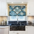 thumbnail image 6 of FREEAMG 36 Inch Length Kitchen Curtains Ornamental Pattern 2 Panels Half Window Sheer Curtains Rod Pocket Farmhouse Short Drapes for Bathroom Cafe Basement, 6 of 7