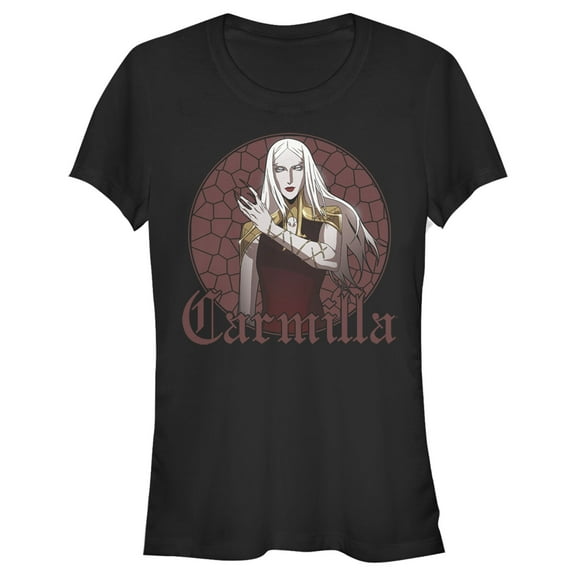Junior's Castlevania Carmilla Glass Frame Graphic Tee Black Small