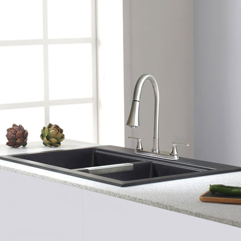 22167143 -Hybrid Metal Kitchen Sink Faucet 28mm Spout with Pull 