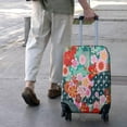 thumbnail image 3 of Pioneer Flower Floral Print Pattern Luggage Cover Fashion Suitcase Cover Baggage Covers Fit 25-28 Inch Luggage (Go Travel), 3 of 5