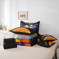 thumbnail image 6 of jejeloiu Outer Space 7-Piece Bedding Comforter Set,Galaxy Planet King Bedding Sets For Boys Kids Reversible, 6 of 8