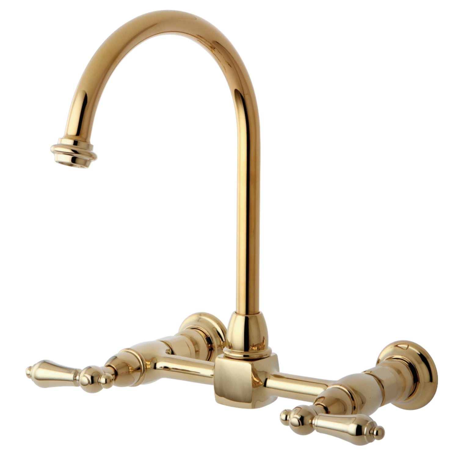 Kingston Brass Restoration 8Inch Centerset Wall Mount Kitchen Faucet