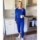 thumbnail image 2 of Conjunto Deportivo PRETTYGARDEN Mujer Pantalones Jogger de Manga Larga Azul XL, 2 of 5