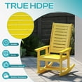 thumbnail image 6 of FODINGHILL Outdoor Rocking Chair, HDPE All Weather Adirondack Oversized Rockers, Porch Rocking Chairs for Patio Outside Backyard Balcony Garden, Yellow, 6 of 9