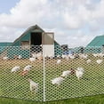 thumbnail image 1 of V Protek Plastic Poultry Fence- 6x20ft High Strength Poultry Netting,Chicken/Racoons/Gophor/Snakes Net Fence ,2/5" Mesh,White, 1 of 6