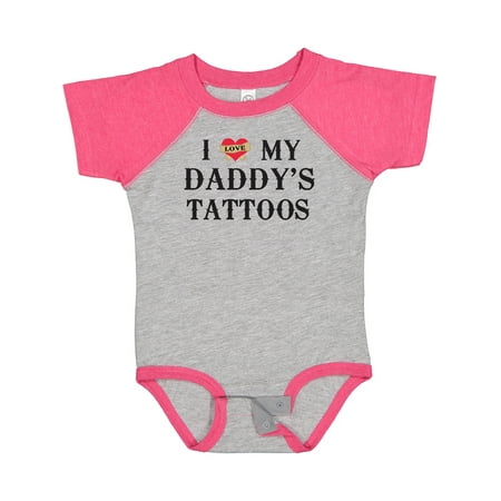 

Inktastic I Love My Daddy s Tattoos Boys or Girls Baby Bodysuit