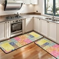 thumbnail image 3 of Kitchen Rugs Sets Of 2,Pioneer Flower Floral Print Pattern Anti Fatigue Kitchen Mat Rugs Non Slip Washable,Decorative Kitchen Floor Mats for Kitchen,Sink,Laundry,17"x47"+17"x47", 3 of 5