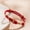 Red, variant on [1pc Lucky Knot Nylon Bracelet] 1pc Handmade Nylon Rope Bracelet for Women, Tribal Style Simple Design, Lucky Knot Wristband, Perfect for Daily Wear & Gifting, Ideal for Christmas, All-Season,Red