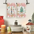 thumbnail image 2 of &nbsp;SOME THING Pink Nutcrackers Tree Christmas Kitchen Towels Dish Towels, 18x26 Inch Seasonal Winter Xmas Decoration Hand Towels Set of 2, 2 of 6
