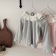 thumbnail image 2 of 0-3 Years Winter Baby Girls Fur Lining Blouse Baby Children's Lotus Leaf Collar Bottoming Shirt Warm Toddler Base Top, 2 of 6