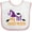 White and Pink, variant on Inktastic My First Halloween, Witch Hat, Pointy Hat, Bats Boys or Girls Baby Bib