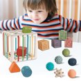 thumbnail image 1 of Juguete Sensorial Sonajero Juguetes Montessori, juguetes apilables libres de BPA, cubos de silicona para dentición, juguetes para niños y bebés, 1 of 8