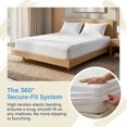 thumbnail image 4 of REGALWOVEN Fitted Sheet, Solid Polyester Bed Sheets, Wrinkle-resistant and Ultra Soft for Comfortable Sleep White 1 PC 39.0x74.8 inch, 4 of 5