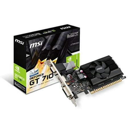 msi gaming geforce gt 710 2gb gdrr3 64-bit hdcp support directx 12 opengl 4.5 single fan low profile graphics card (gt 710 2gd3
