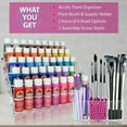 thumbnail image 2 of JKB Concepts Acrylic Paint Organizer and Paint Brush Holder. 6 Brush Support Bead Options (Rose)., 2 of 10
