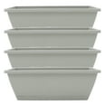 thumbnail image 2 of MIANGASTORE 4 Sets of Window Box Planter Flower Box Vegetable Growing Pot Planter Rectangle Planter Box with Tray, 2 of 8