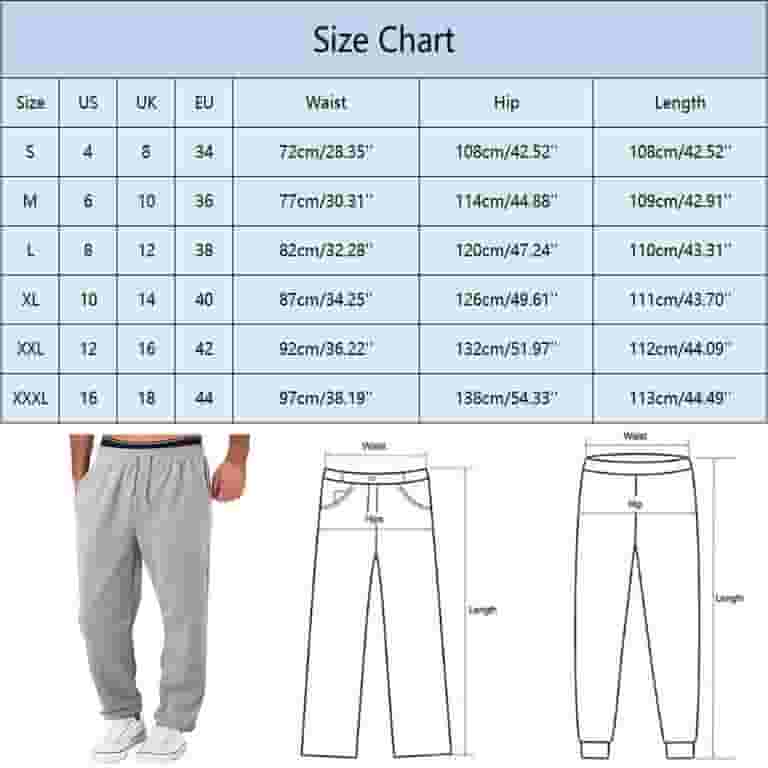 Mens Fleece Lined Sweatpants Large Size Wide Straight Leg Mens Fleece Lined Sweatpants Large Size Wide Straight Leg