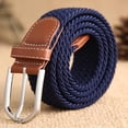 thumbnail image 3 of IOAOAI Belt,Belt Adjustable Braided Unisex Elastic Pin Buckle Waist Belt for Daily Wear, 3 of 6