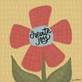 thumbnail image 3 of Larson, Lisa 20x20 Black Modern Framed Museum Art Print Titled - Create Joy Flower, 3 of 5