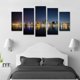 thumbnail image 3 of Juego de Cuadros Decorativos, Skyline de Sharjah Emiratos Árabes, Estilo Elegante, 5 Piezas, Ideal para Sala y Oficina, 150x80cm, 3 of 5