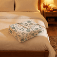 thumbnail image 3 of Sm:)e Blue Maple Leaves Pumpkin Fall Blanket, 60x80 Inch, Soft Flannel Fleece Blankets for Sofa Home Decor, 3 of 7